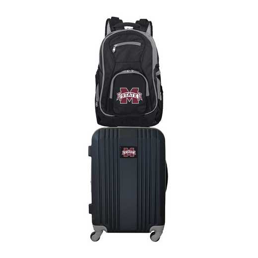 CLMPL108: NCAA Mississippi State Bulldogs 2 PC ST Luggage / Backpack